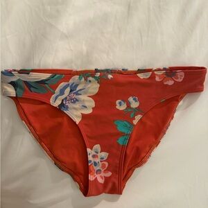 Aerie Red Floral Bikini Bottom